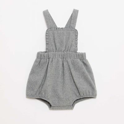 Barboteuse salopette courte en flanelle GRIS