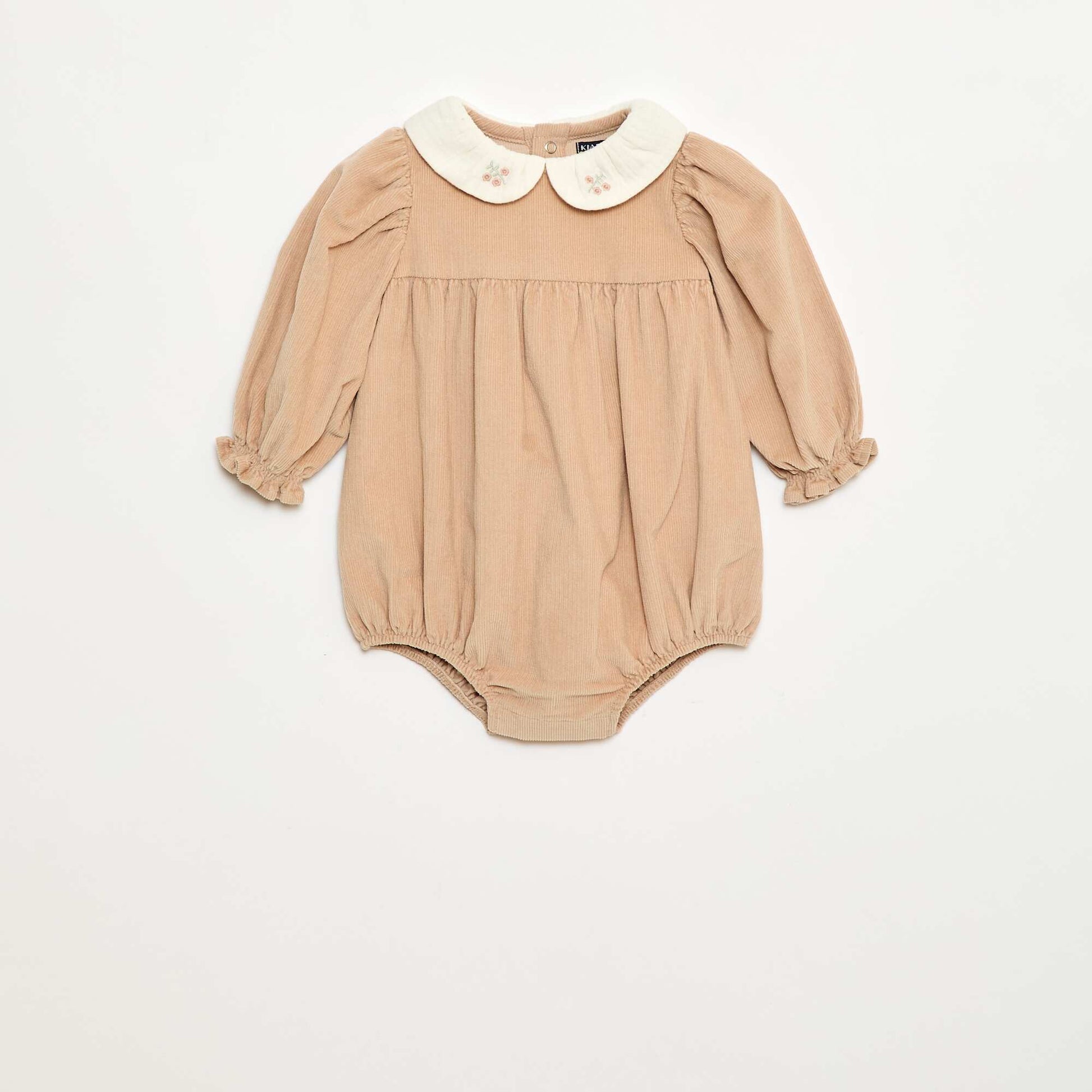 Barboteuse en velours BEIGE