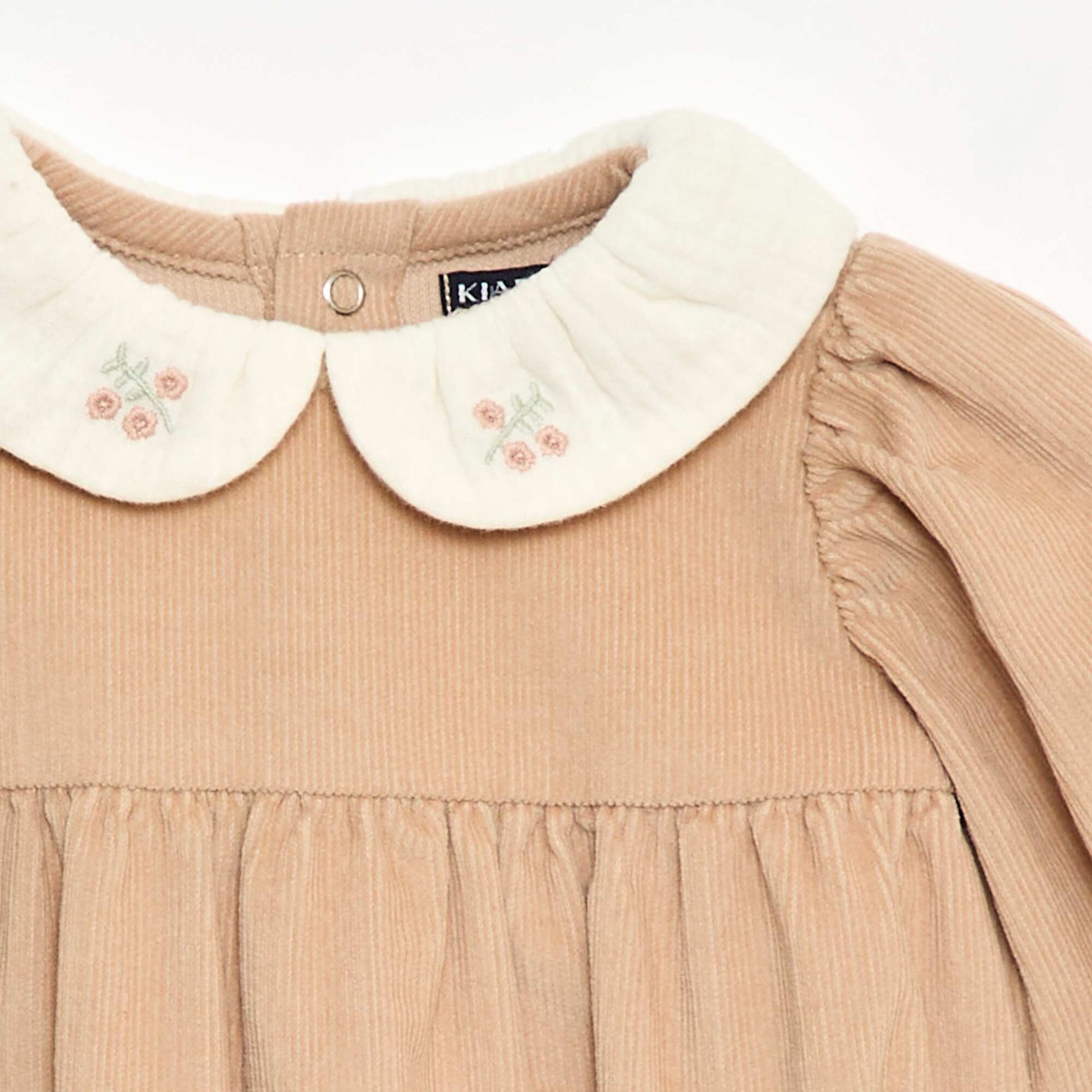 Barboteuse en velours BEIGE
