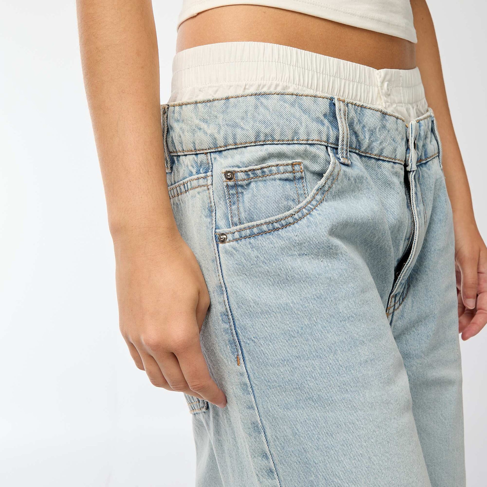 Jean effet caleçon baggy TRIPLE STONE