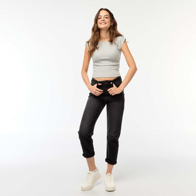 Jean straight fit GRIS