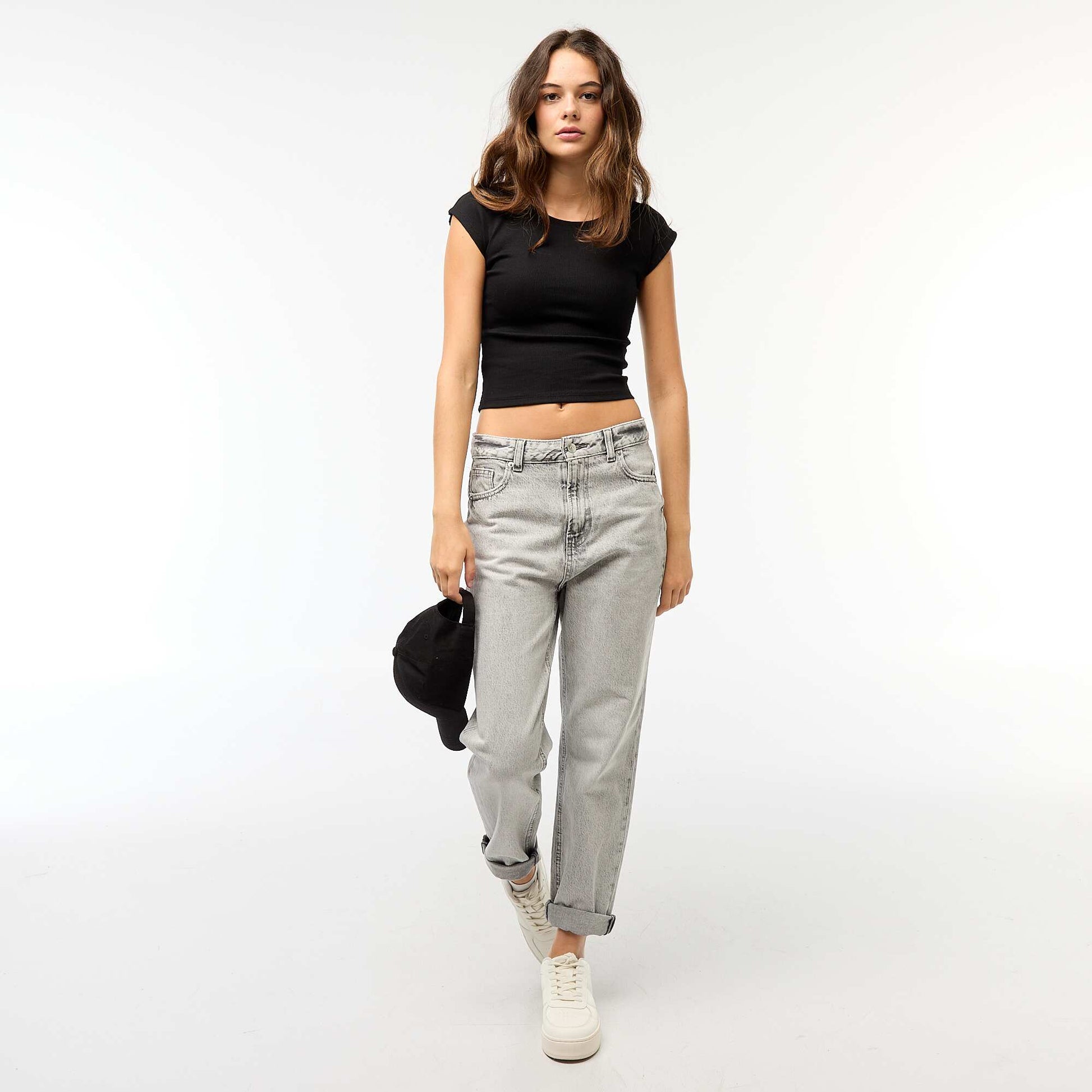 Jean straight fit GRIS