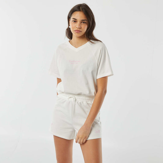 T-shirt manches courtes avec large imprimé au dos 'New York' BLANC