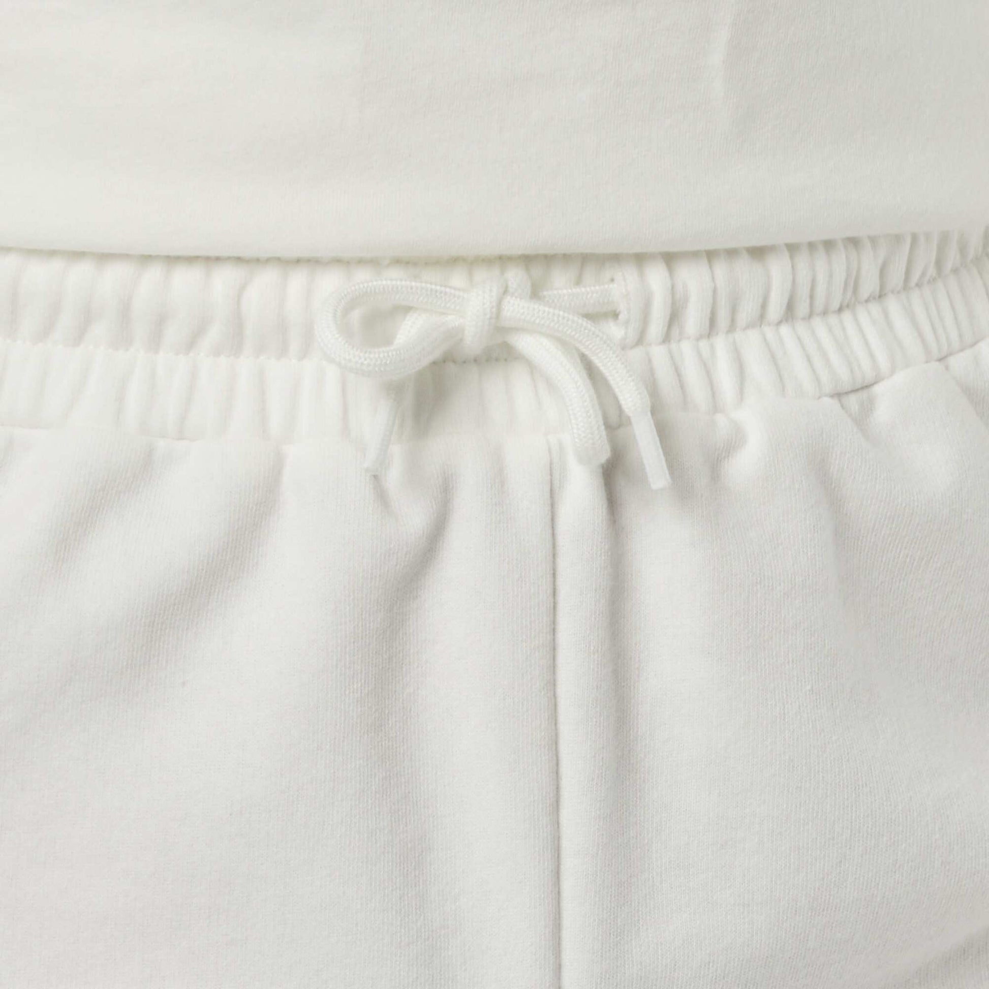 Short en molleton fin avec petit imprimé BLANC