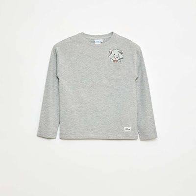 T-shirt 'Les Aristochats' 'Disney' à manches longues GRIS