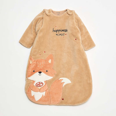 Gigoteuse chaude avec manches amovibles par pressions BEIGE