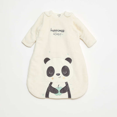 Gigoteuse chaude avec manches amovibles par pressions BLANC