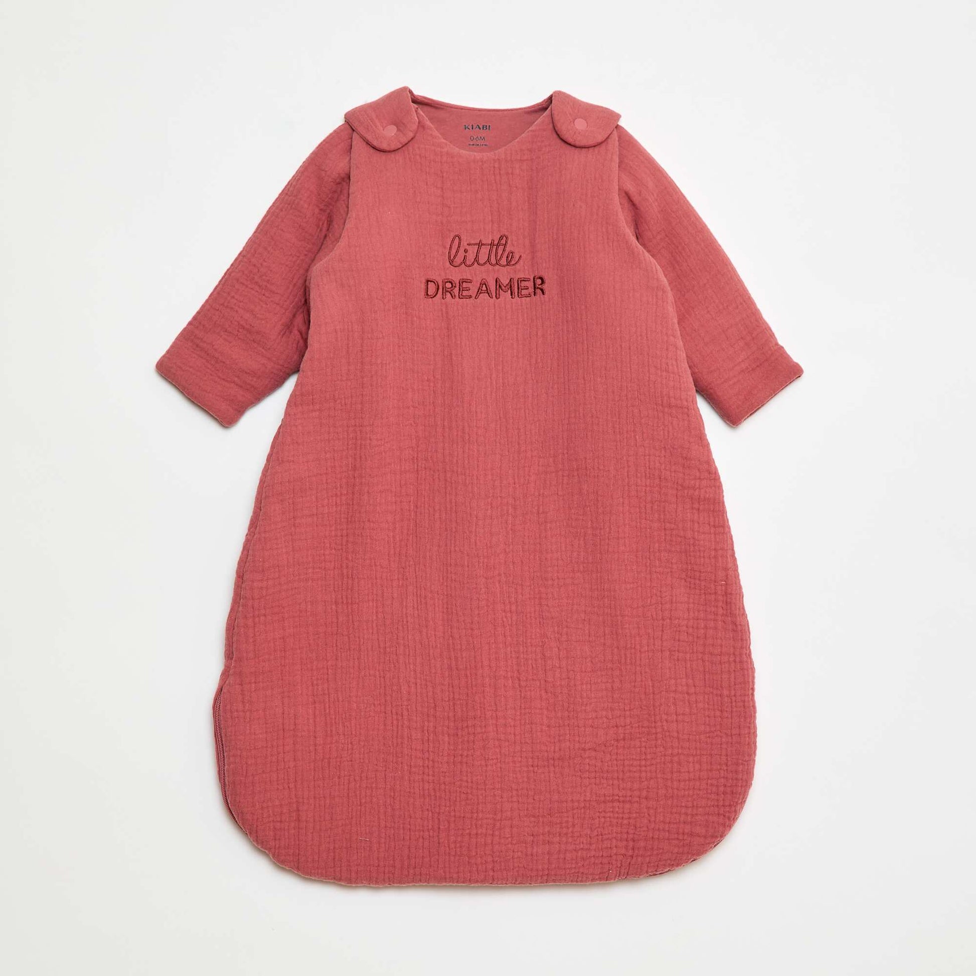 Gigoteuse en gaze de coton manches amovibles ROSE
