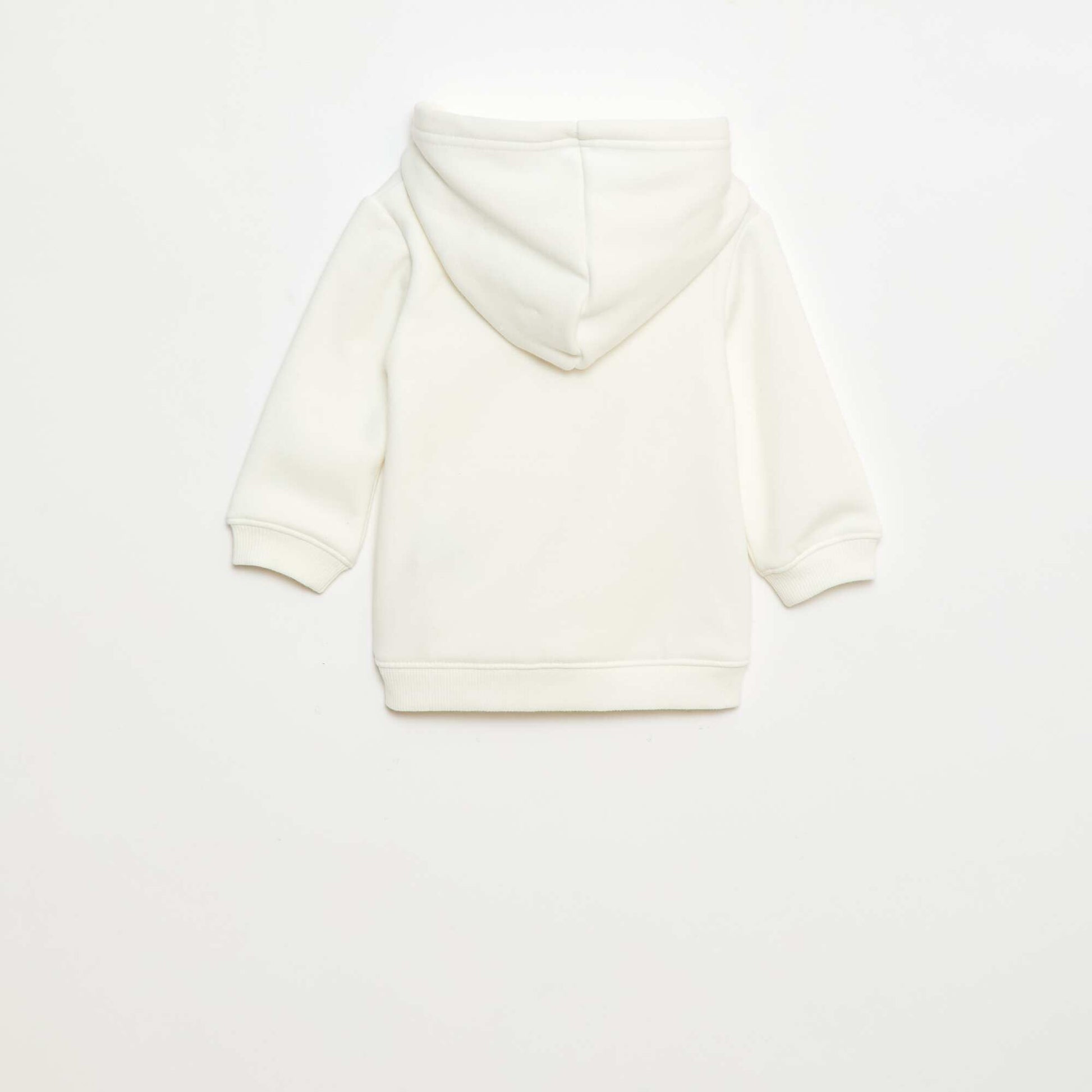 Sweat à capuche en molleton animé lapin BLANC