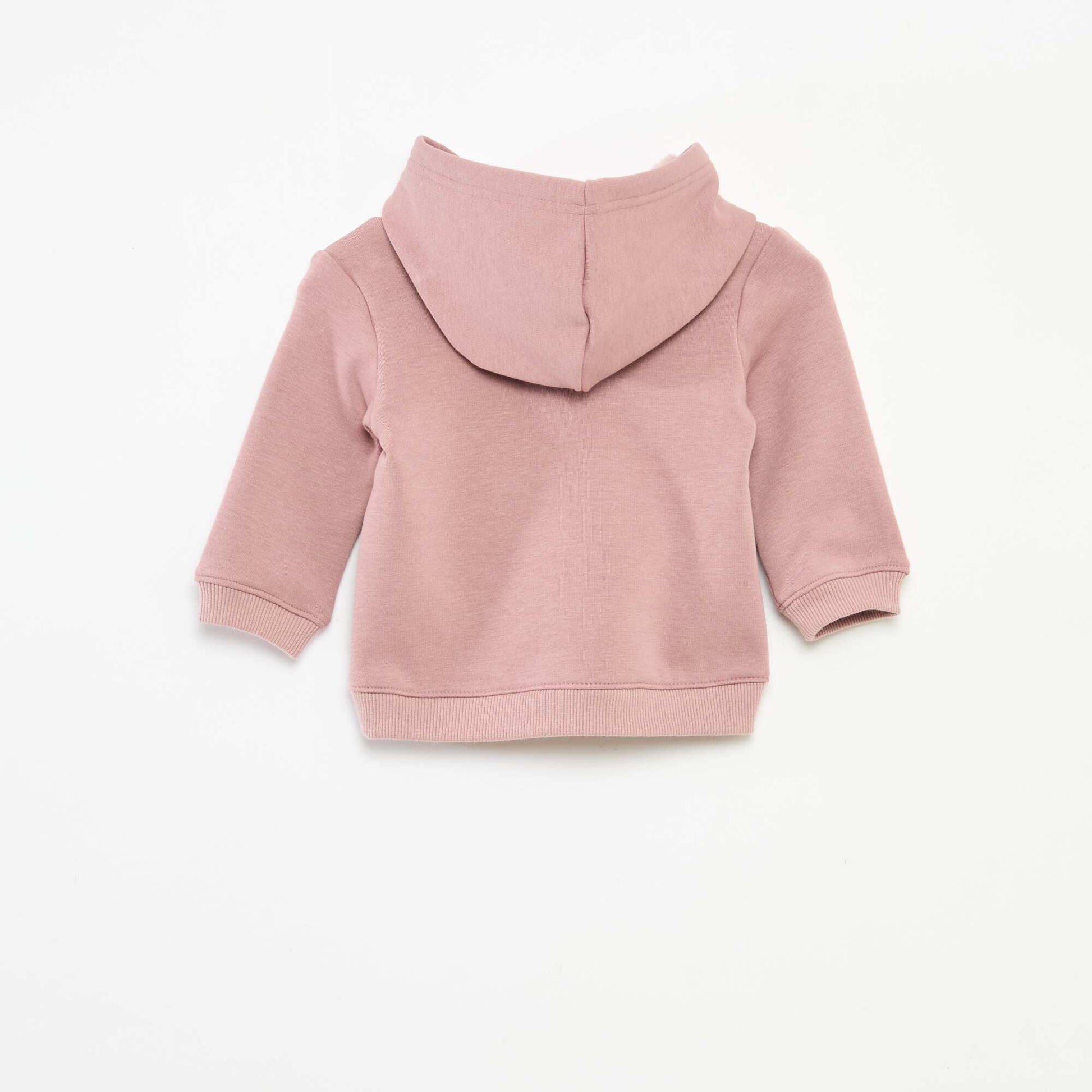 Sweat à capuche en molleton animé lapin ROSE