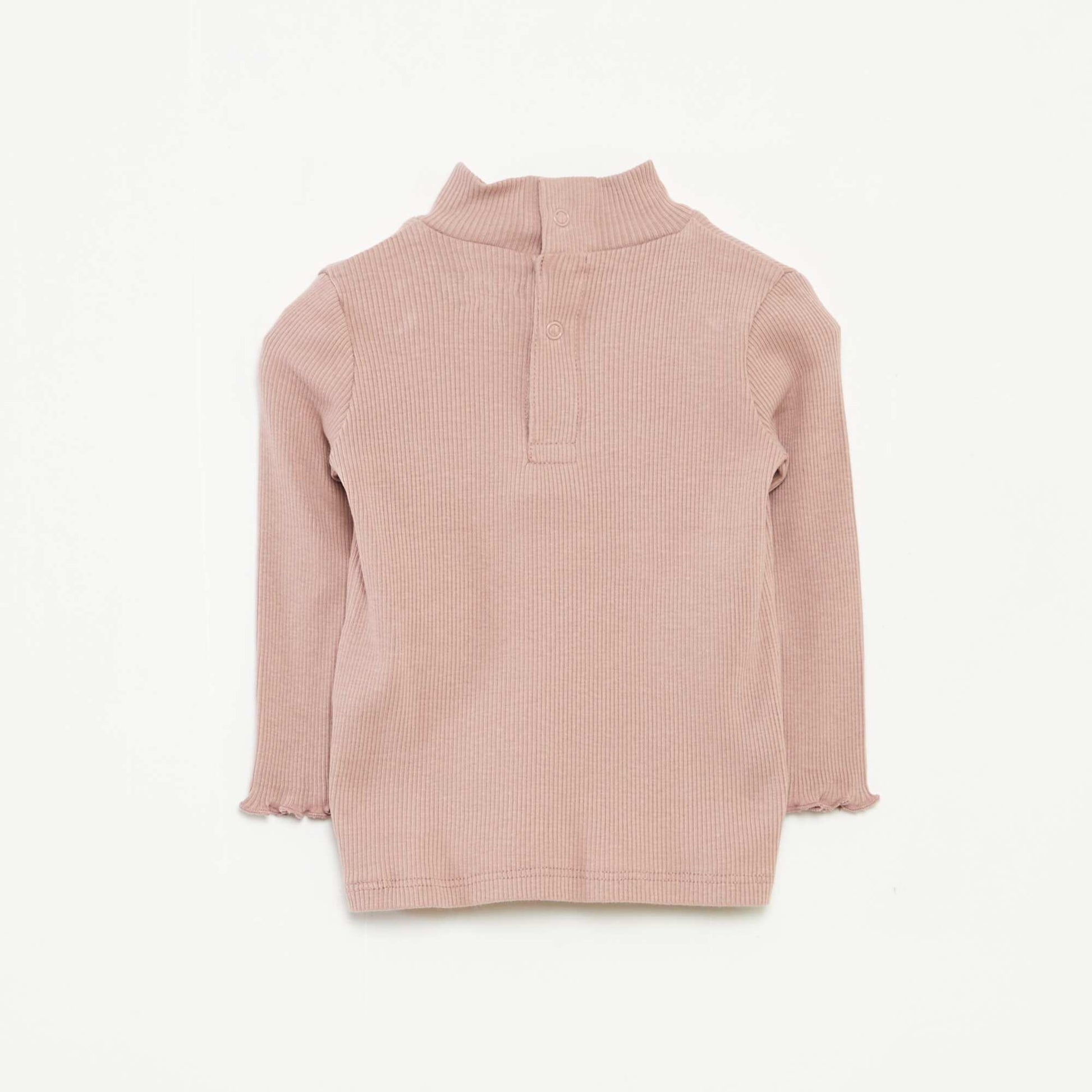 Sous-pull côtelé à col montant ROSE