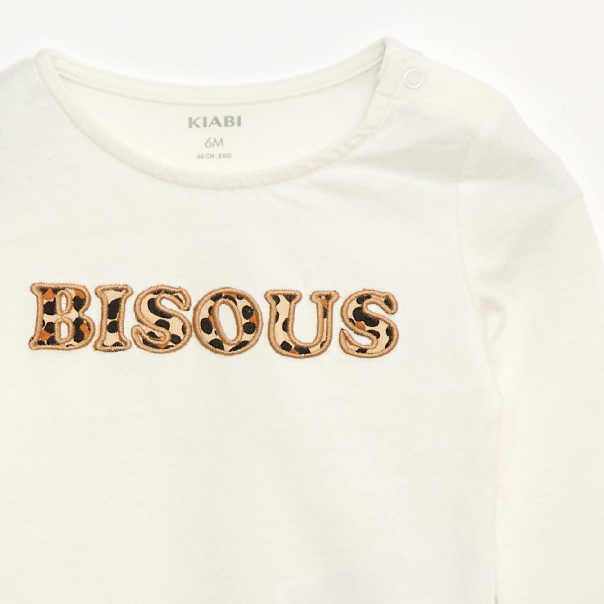 T-shirt animé en coton BEIGE