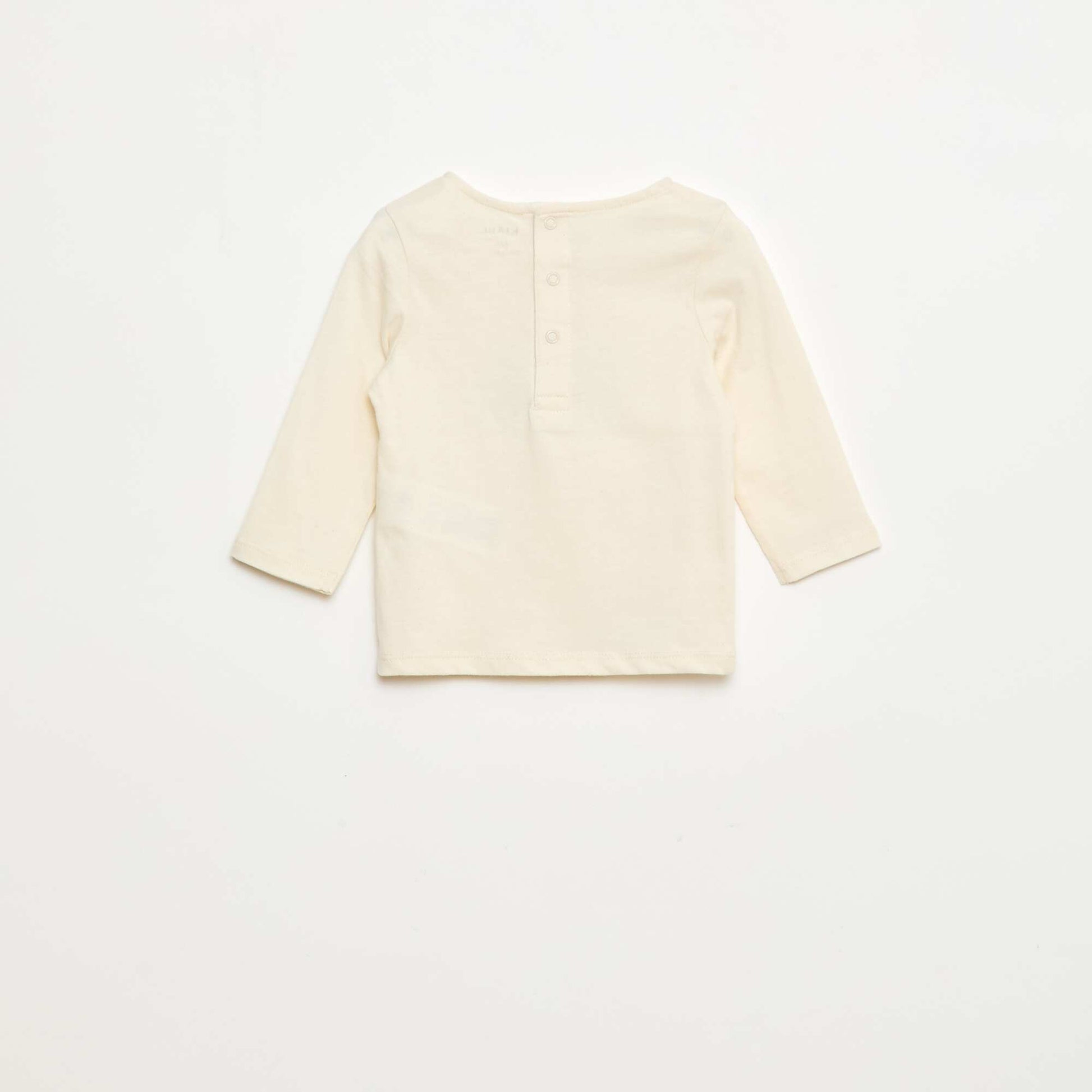 T-shirt à broderie fleurs BLANC