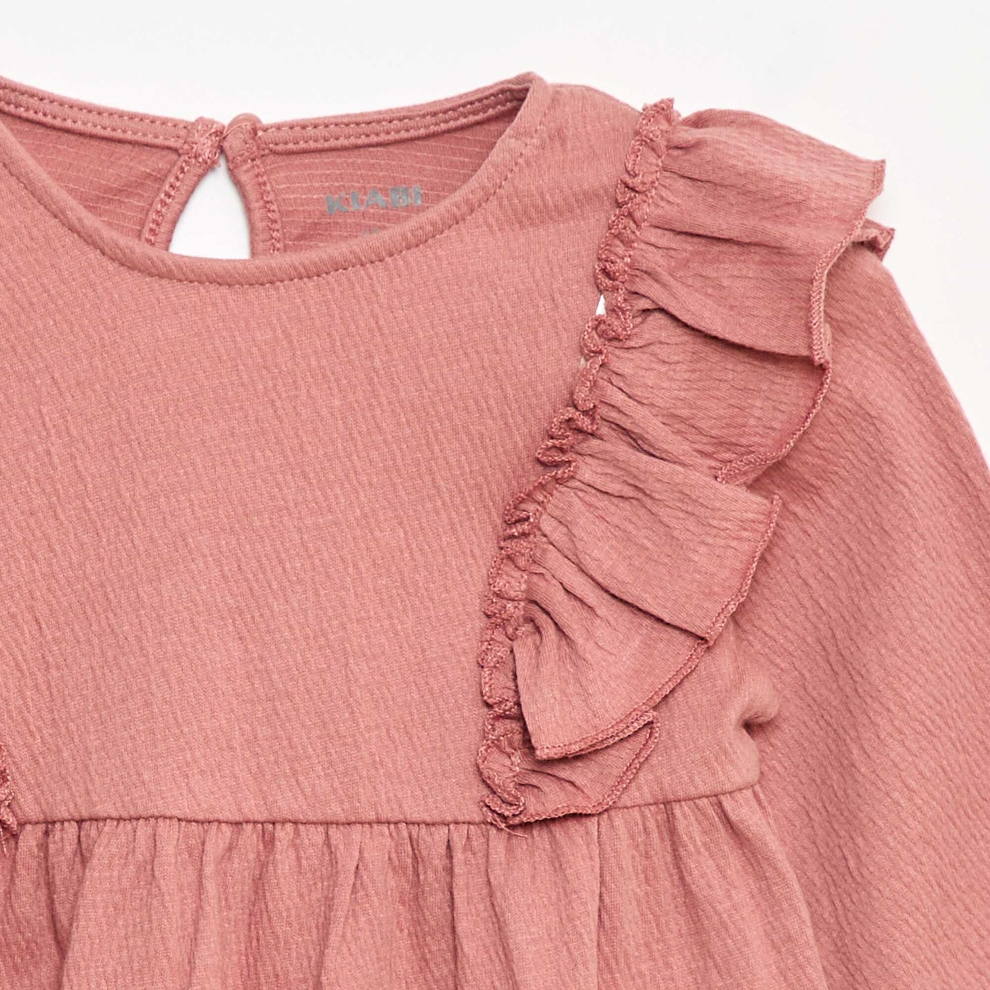 Robe légère à manches longues à motif ROSE