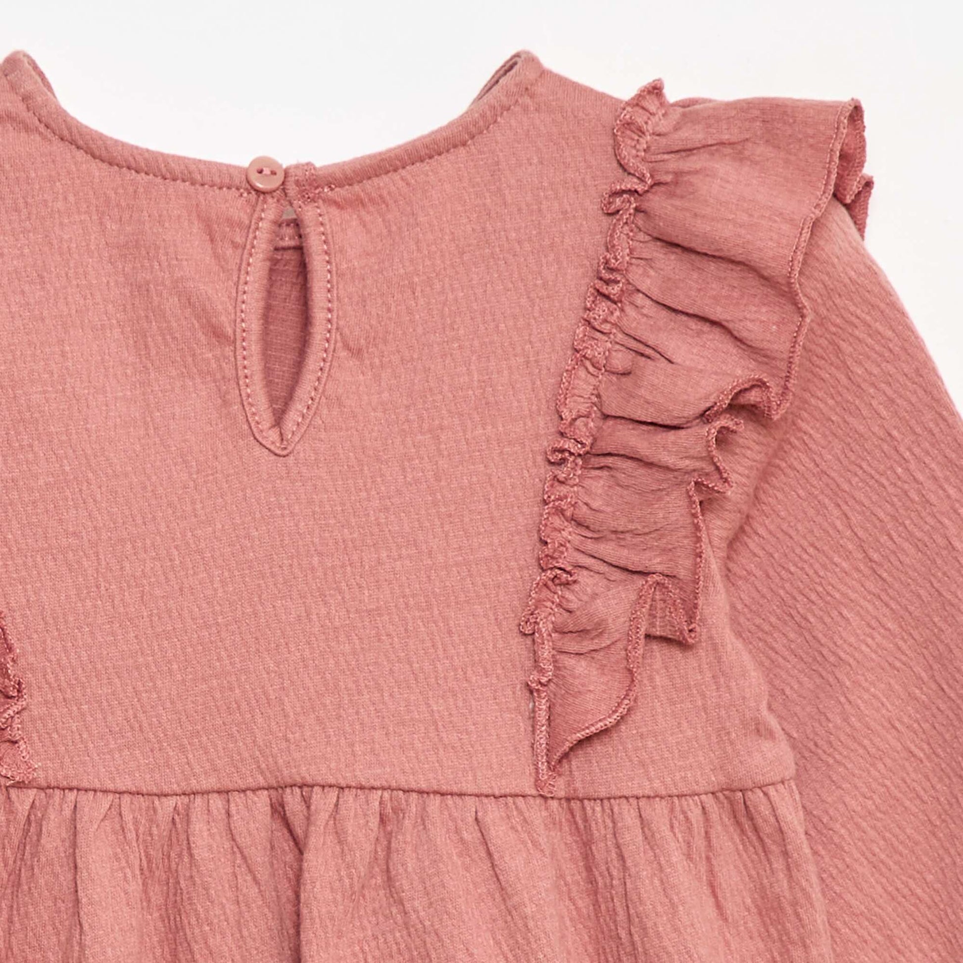 Robe légère à manches longues à motif ROSE