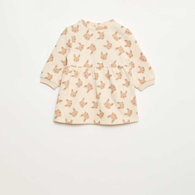 Robe en molleton animée BEIGE