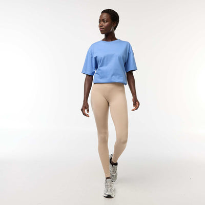 Maille stretch côtelée sans couture BEIGE