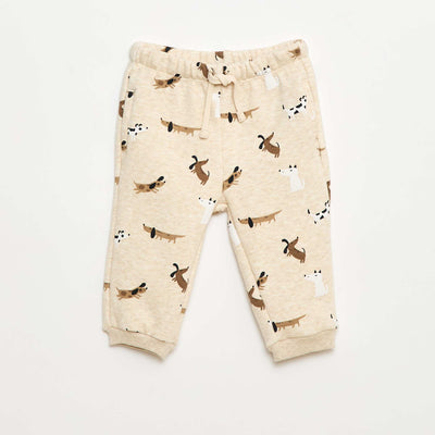 Jogging en molleton BEIGE