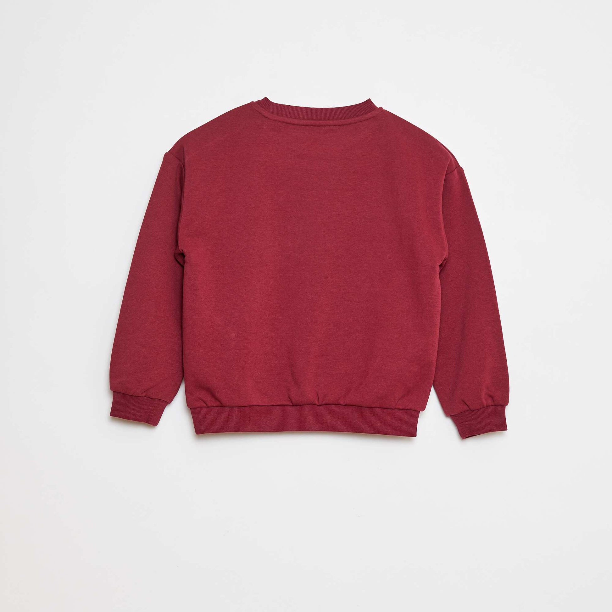 Sweat à manches longues avec imprimé ROUGE