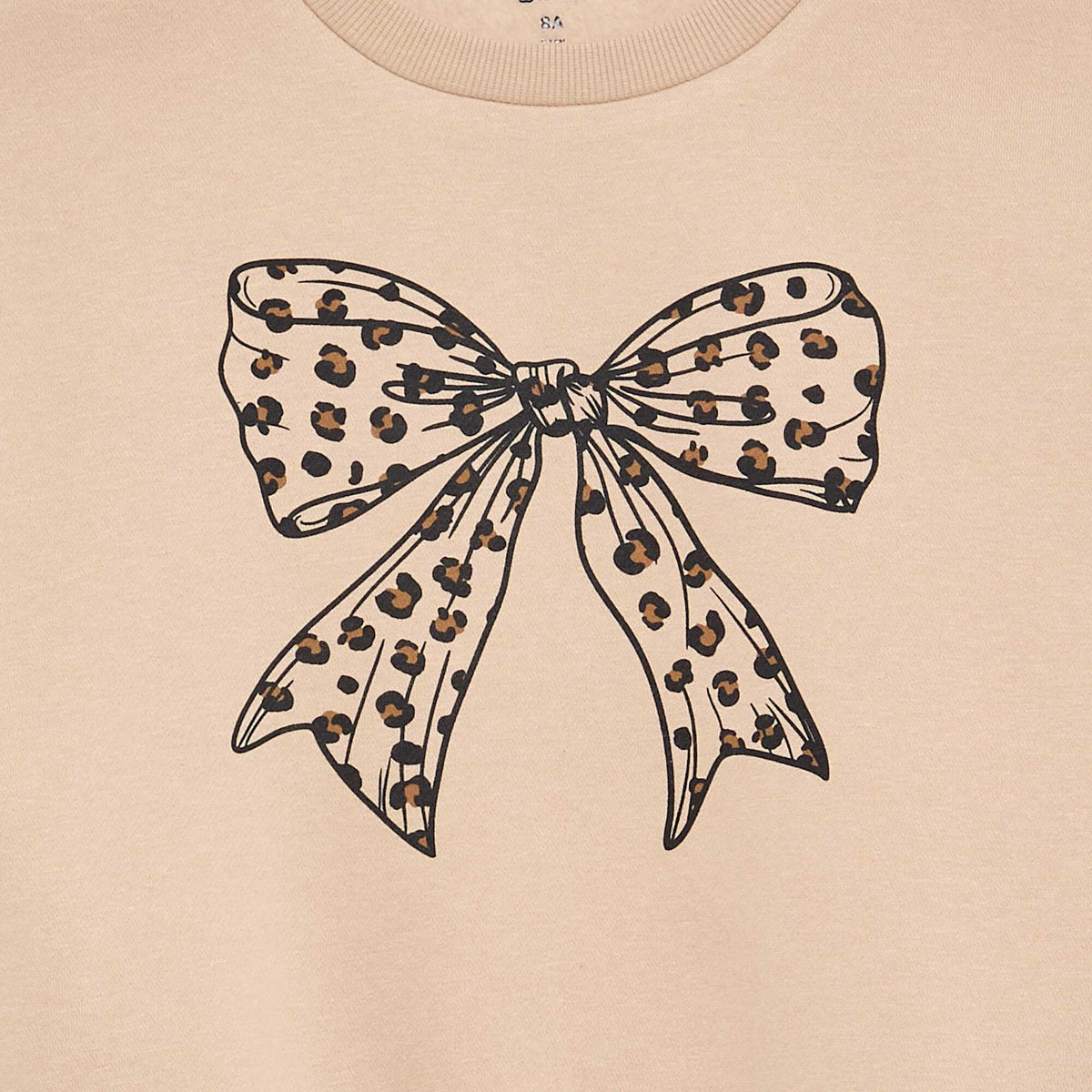 Sweat à manches longues avec imprimé BEIGE