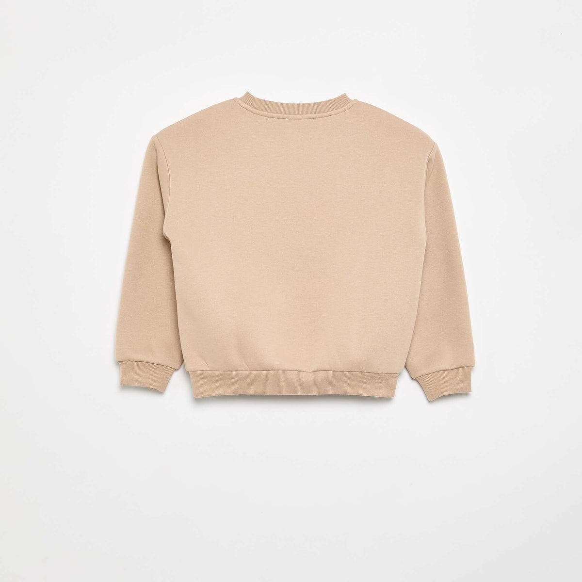 Sweat à manches longues avec imprimé BEIGE