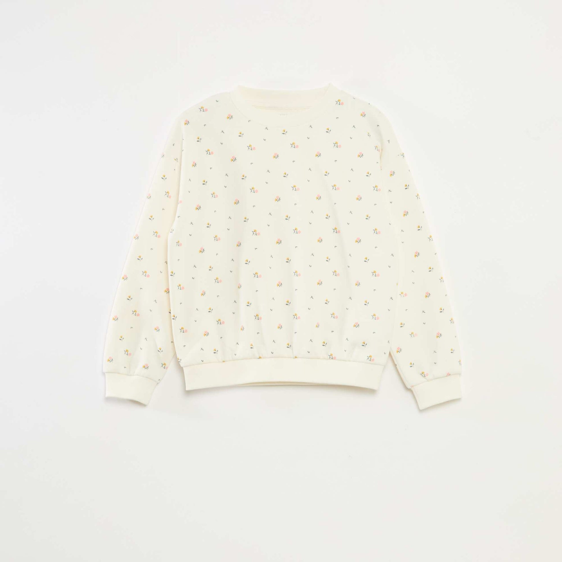 Sweat à manches longues avec imprimé BEIGE