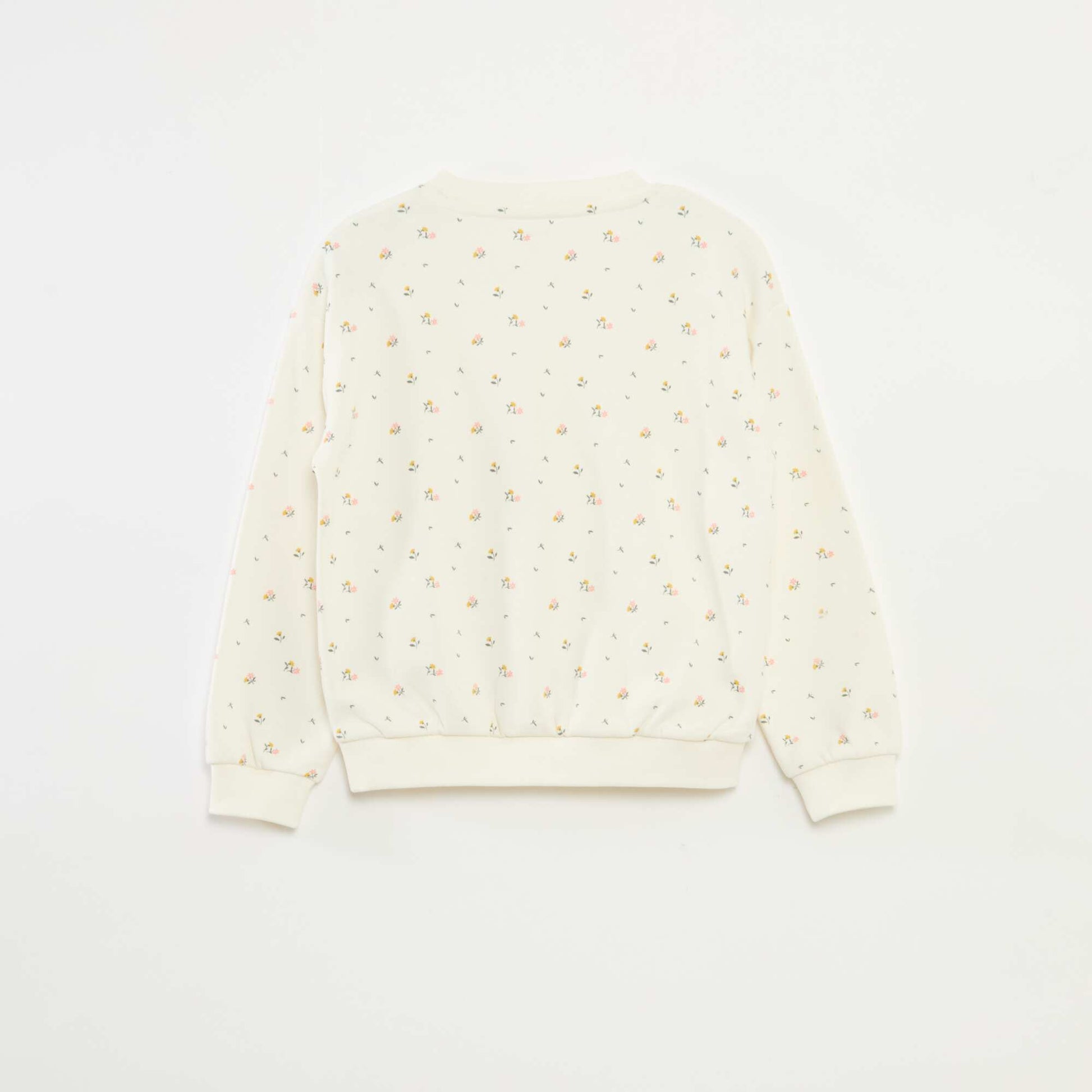 Sweat à manches longues avec imprimé BEIGE