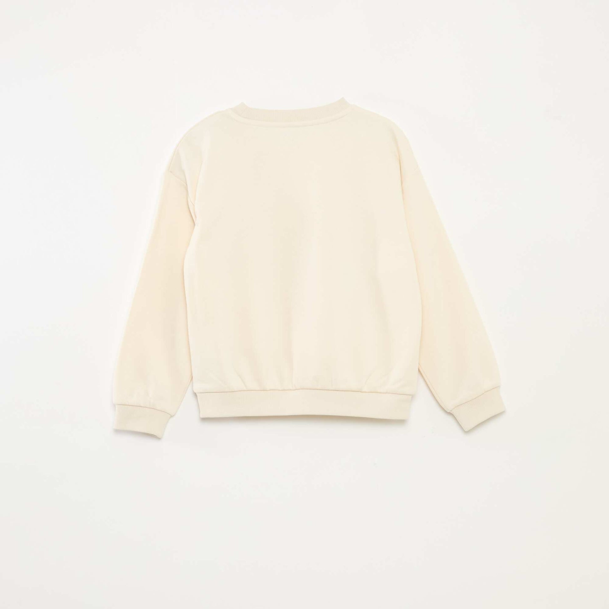 Sweat à manches longues avec imprimé BLANC