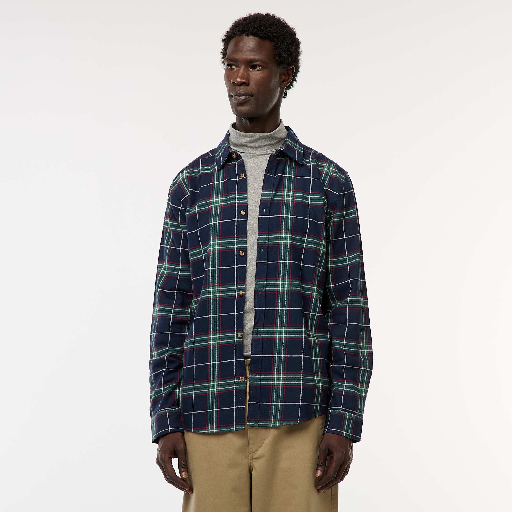 Chemise regular à carreaux BLEU