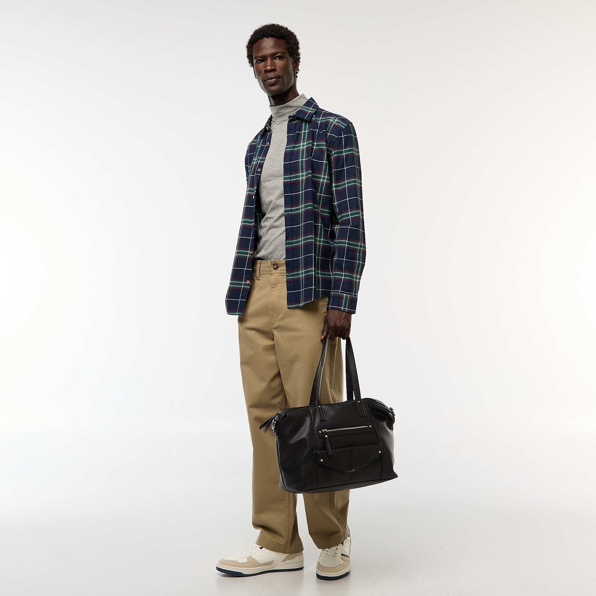 Chemise regular à carreaux BLEU
