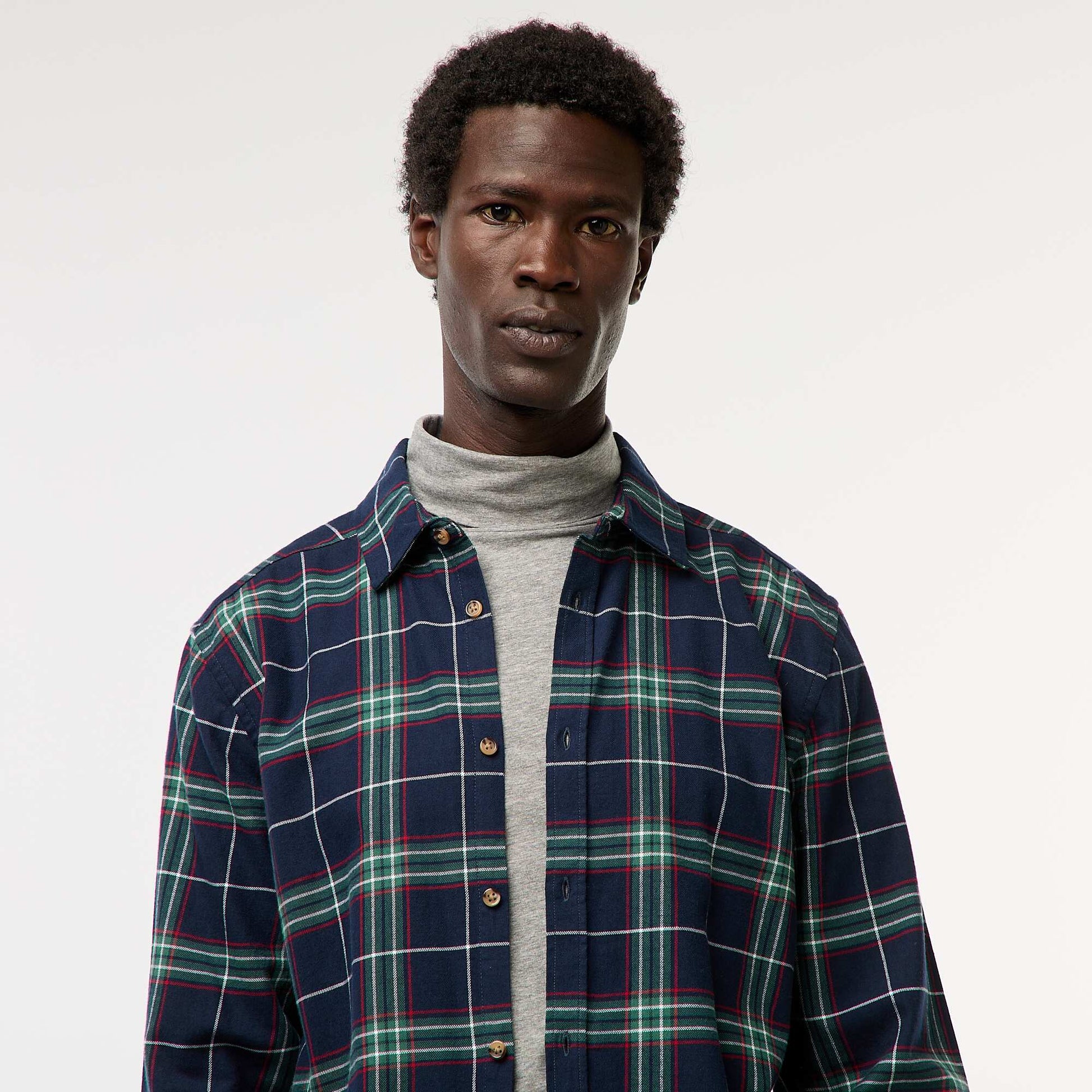 Chemise regular à carreaux BLEU