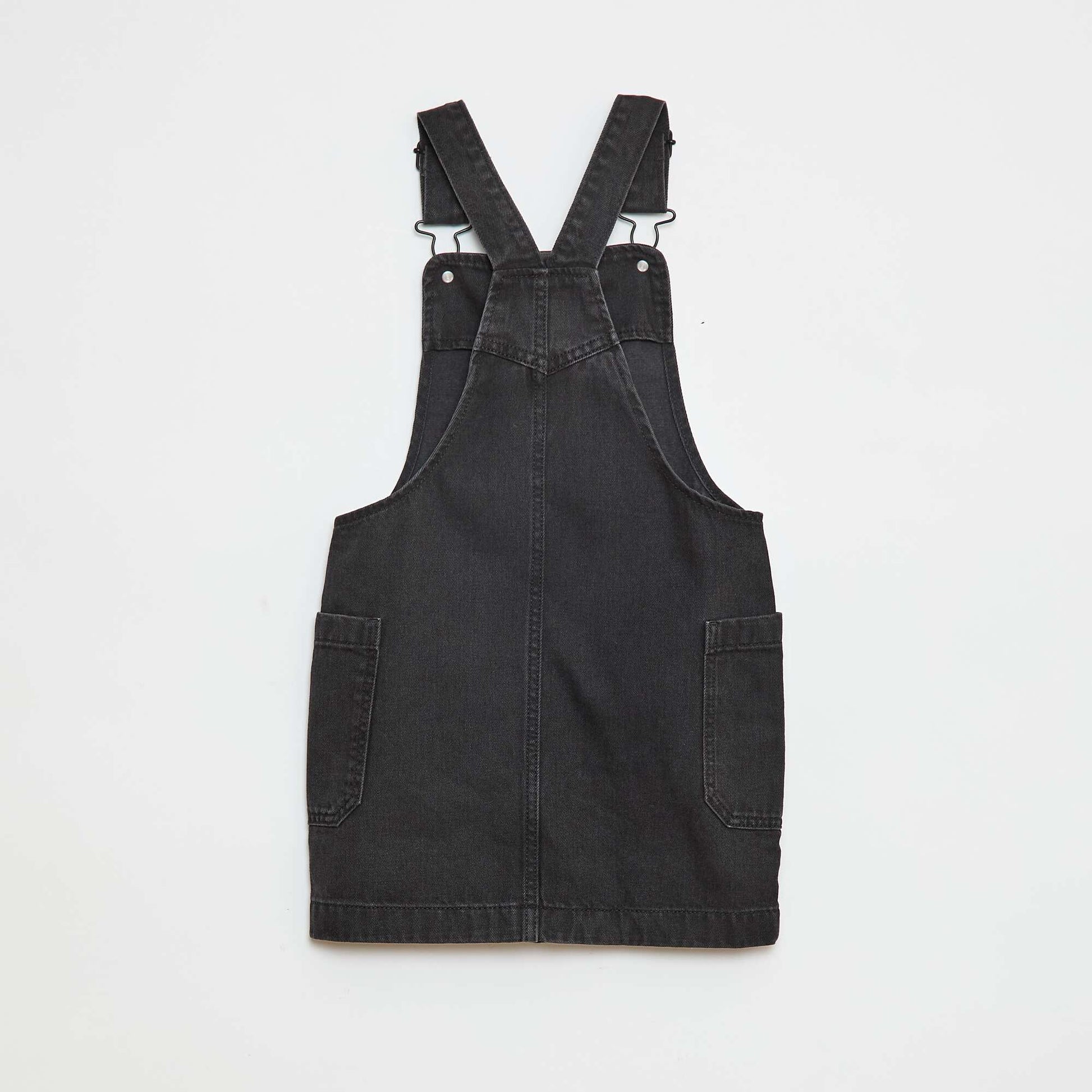 Robe salopette en jean GRIS FONCé