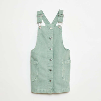 Robe salopette en jean VERT