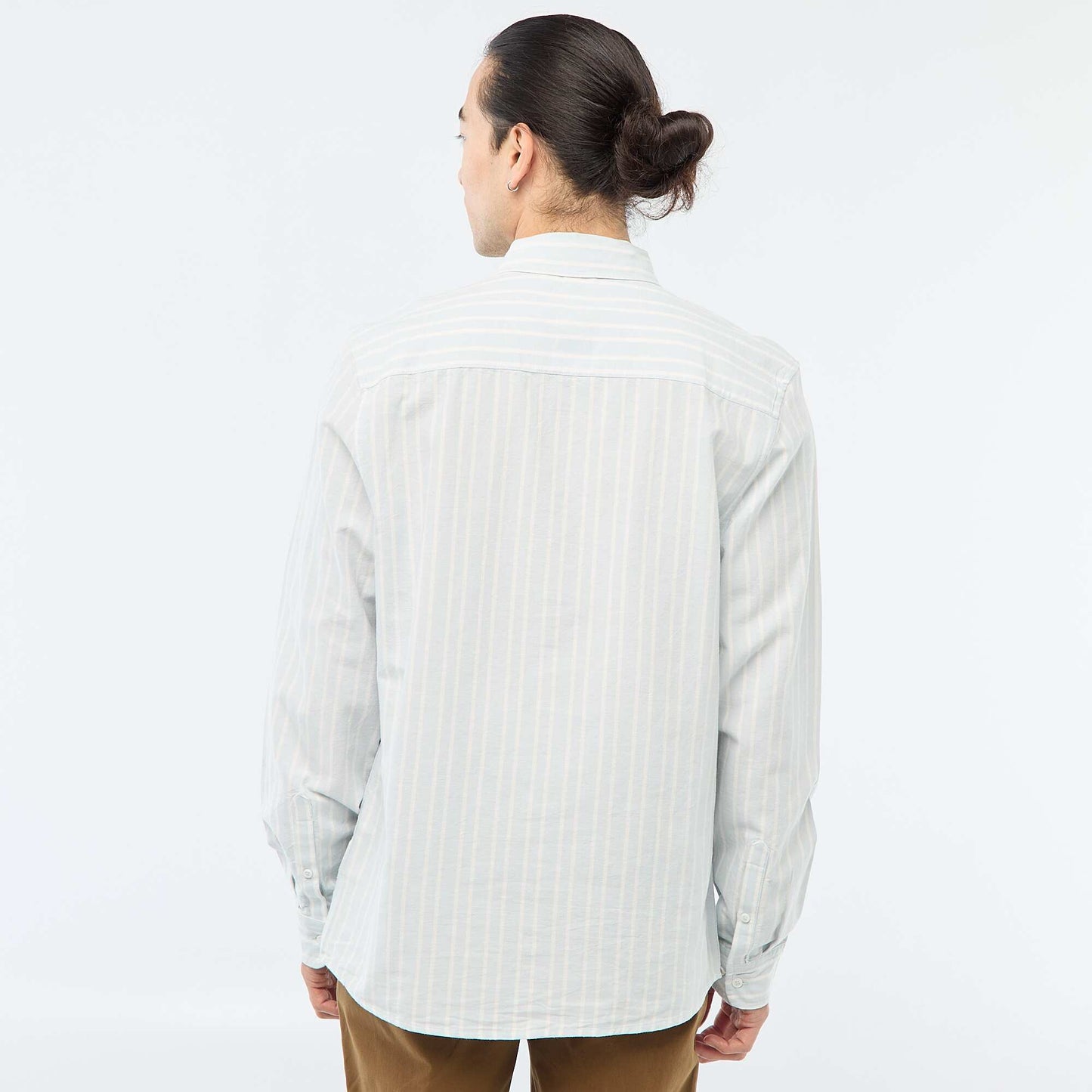 Chemise Oxford avec motif à rayures BLEU