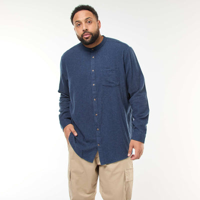 Surchemise en flanelle avec poche poitrine BLEU