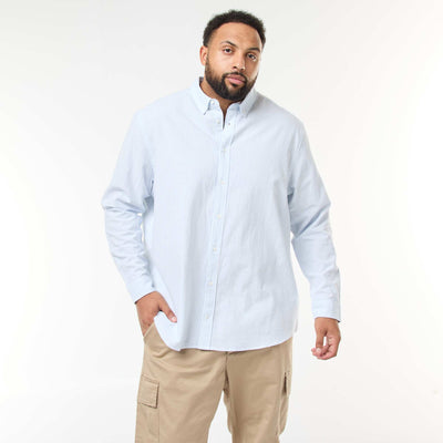 Chemise oxford à motif rayé BLEU