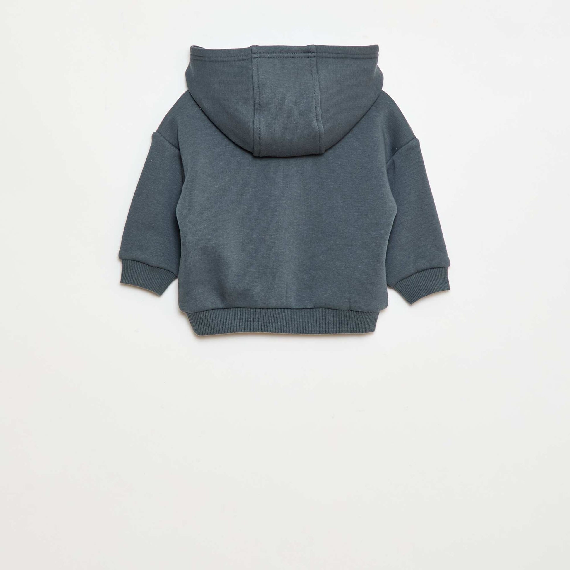 Sweat à capuche avec boutons et doublure chaude BLEU