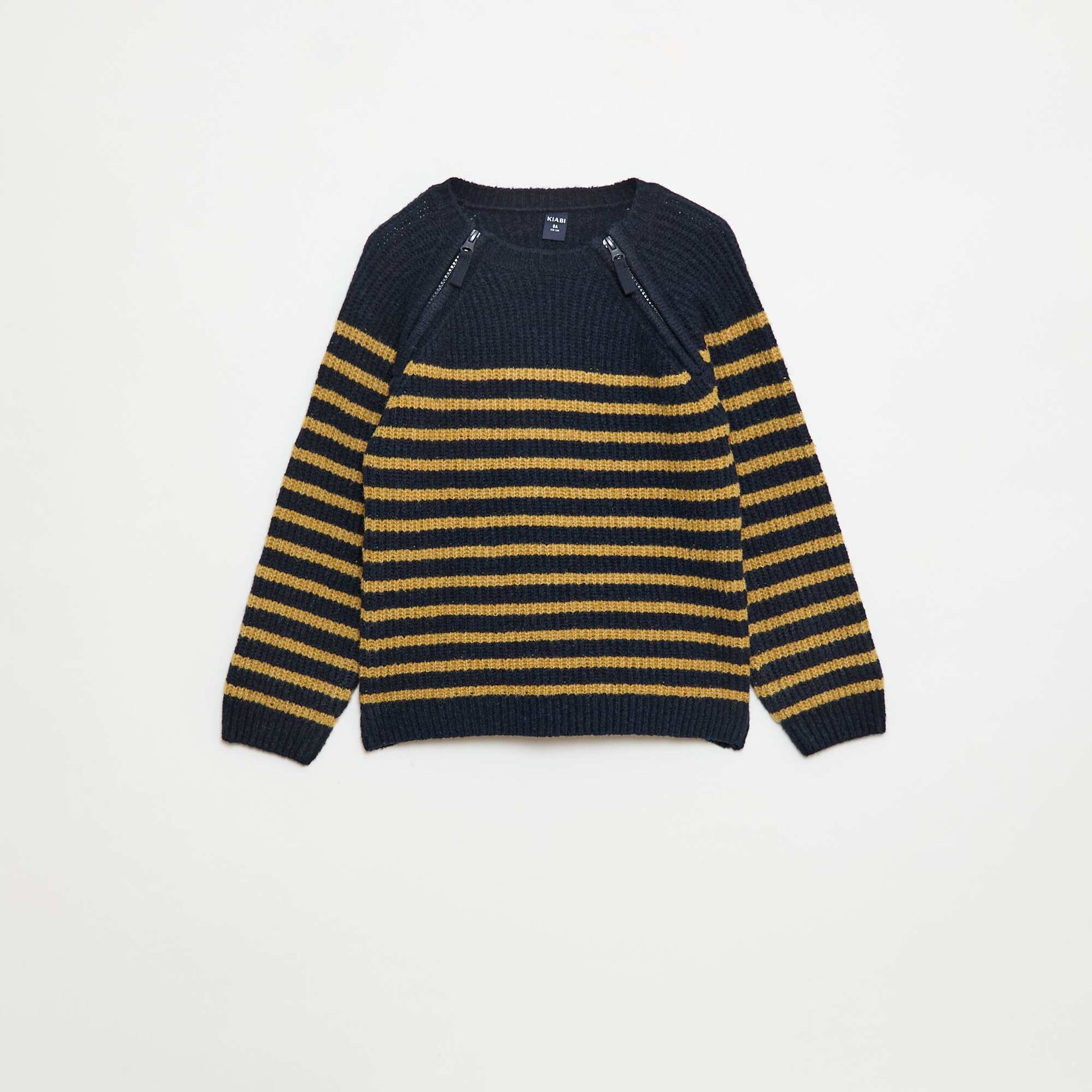 Pull col montant à double ouverture zippée- So Easy BLEU
