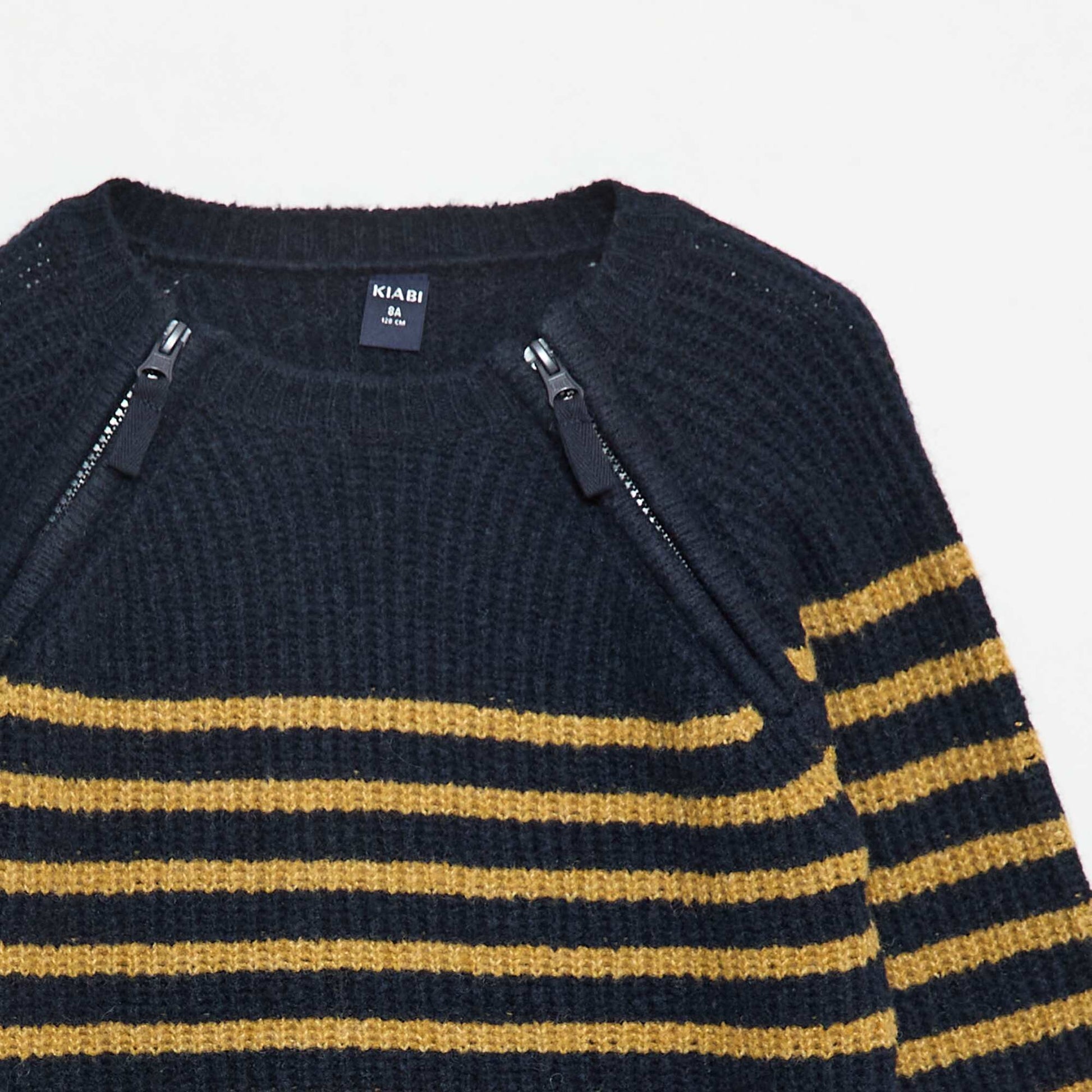 Pull col montant à double ouverture zippée- So Easy BLEU