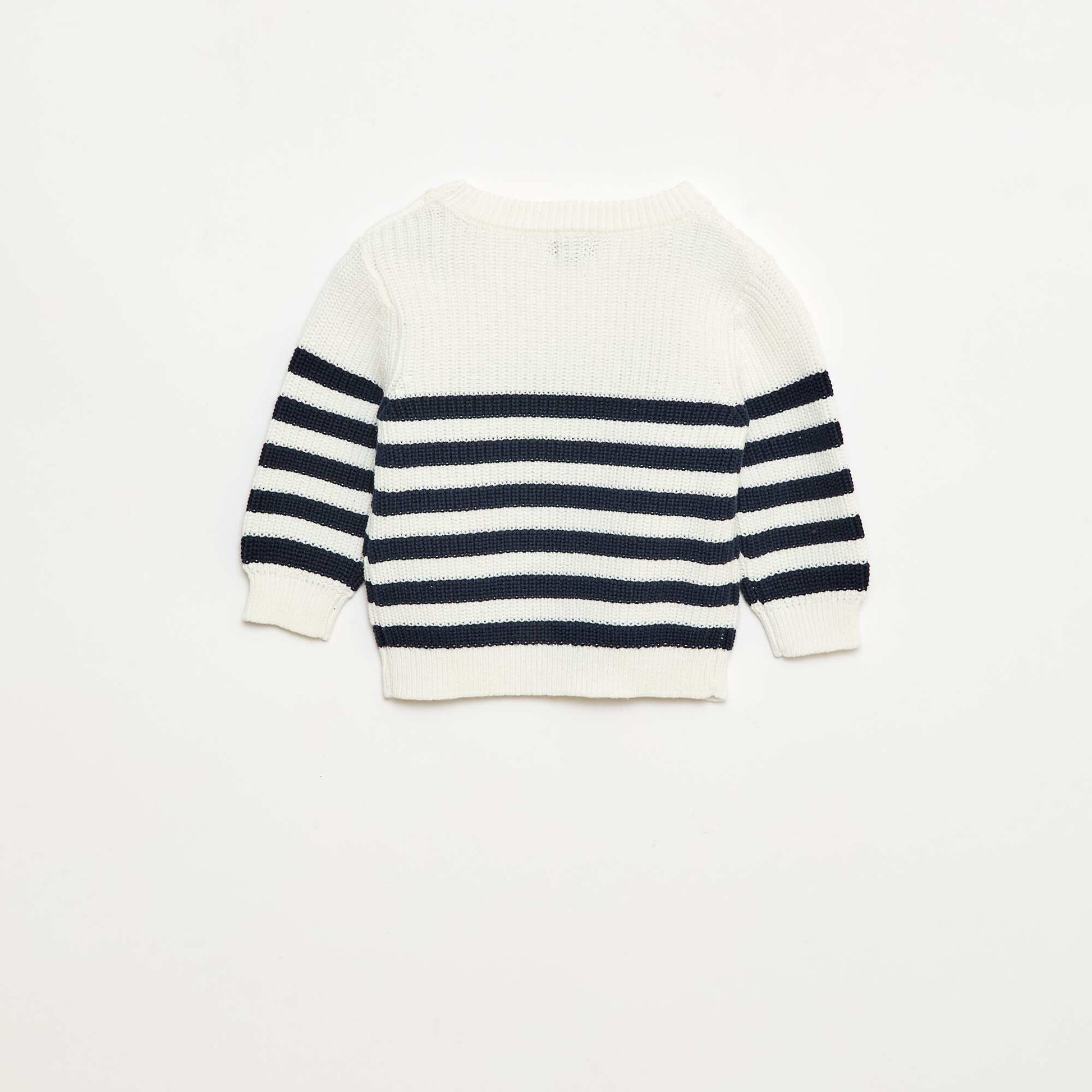 Pull à rayures en coton BLEU