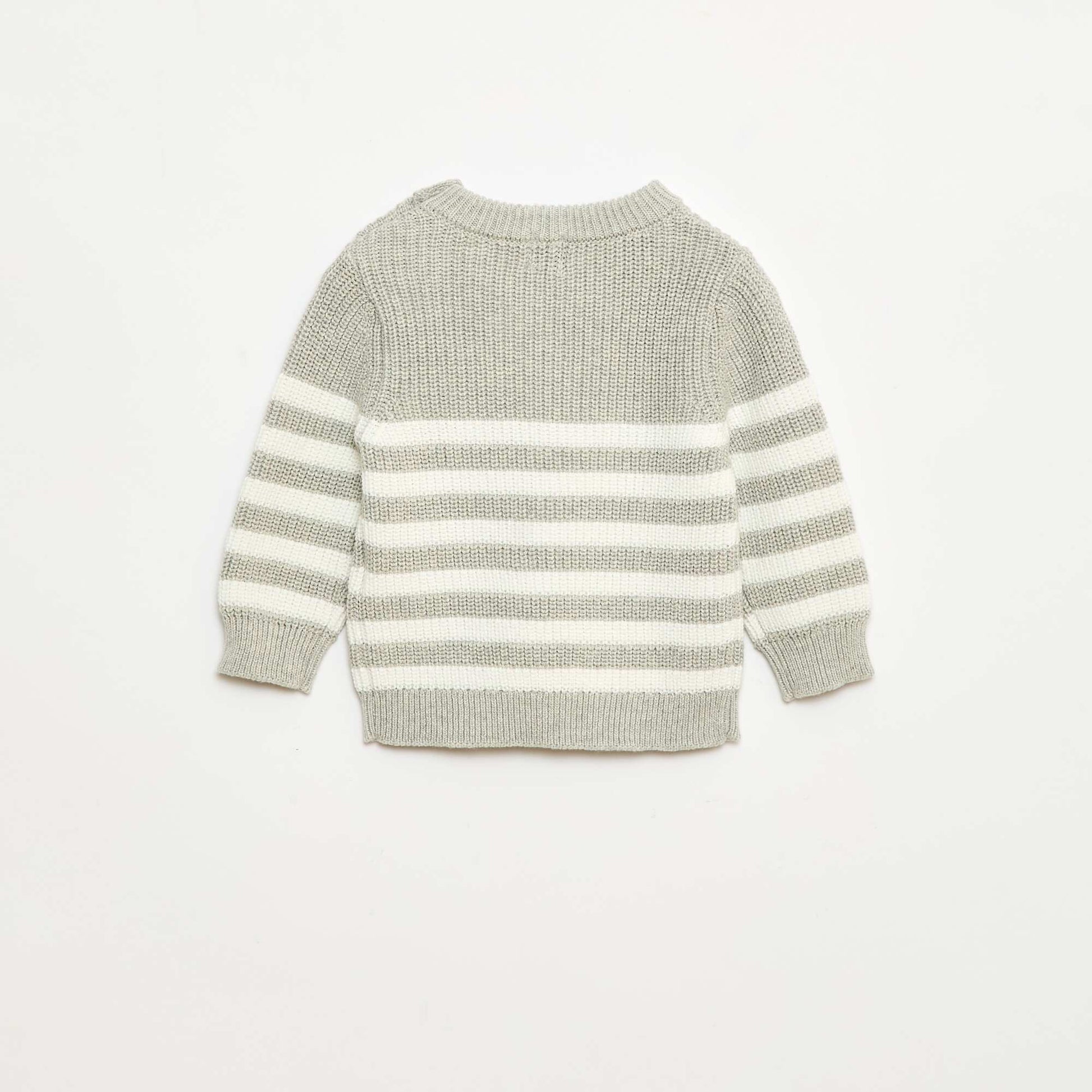 Pull à rayures en coton GRIS