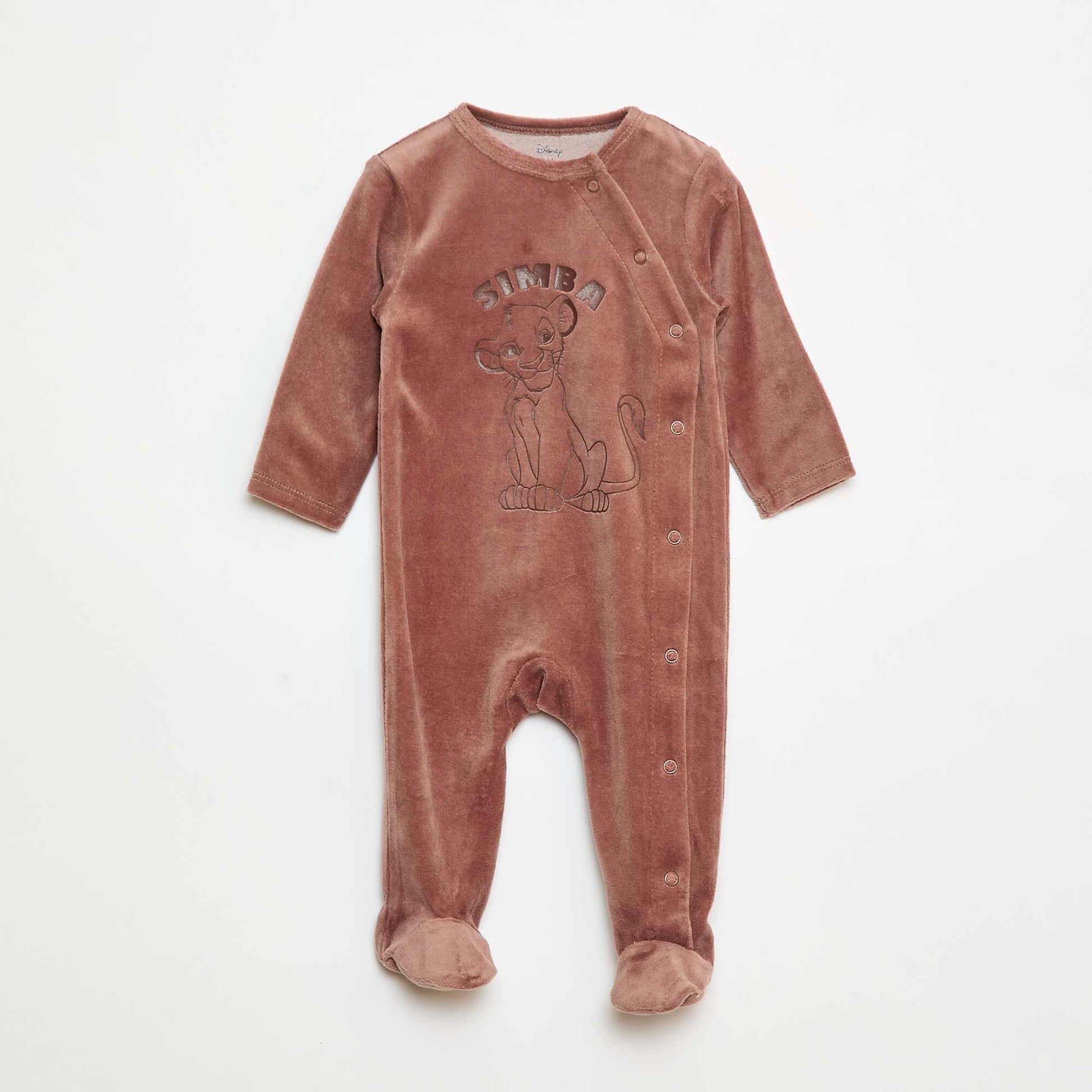 Pyjama dors-bien en velours 'Simba' 'Disney' MARRON