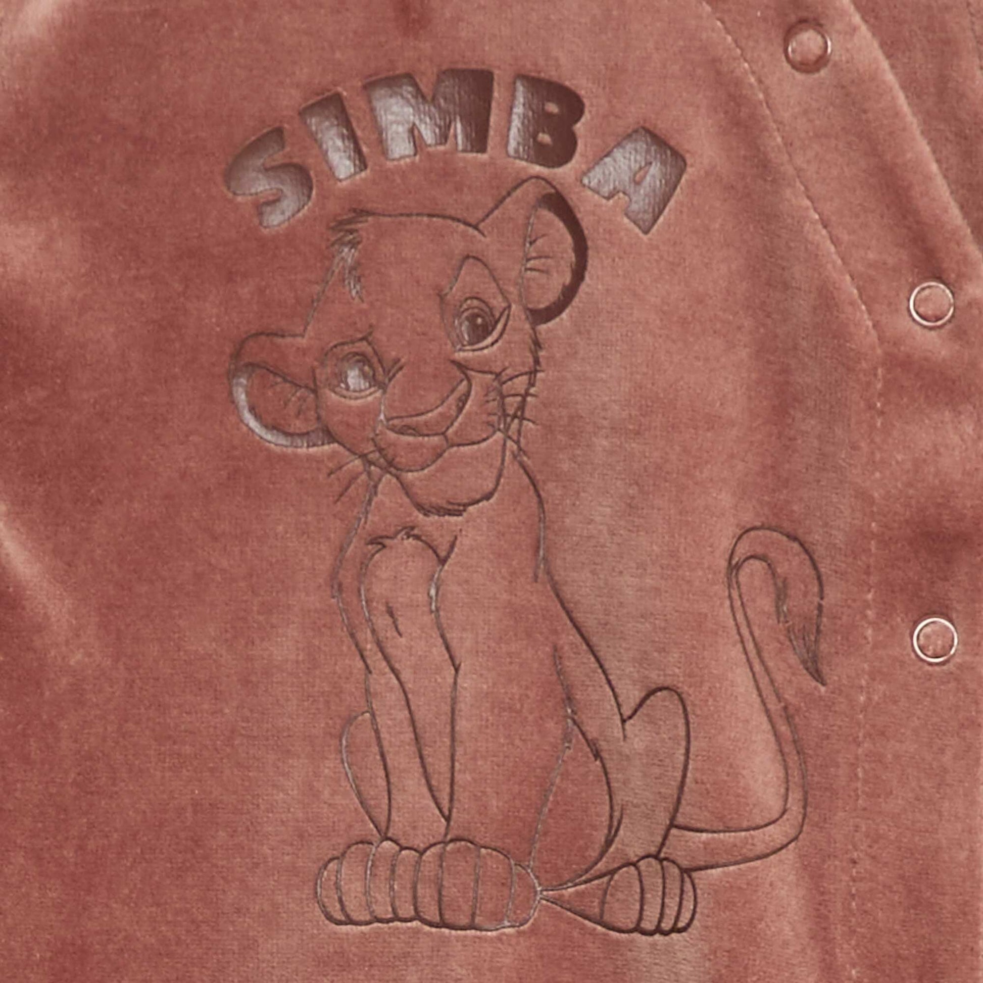 Pyjama dors-bien en velours 'Simba' 'Disney' MARRON