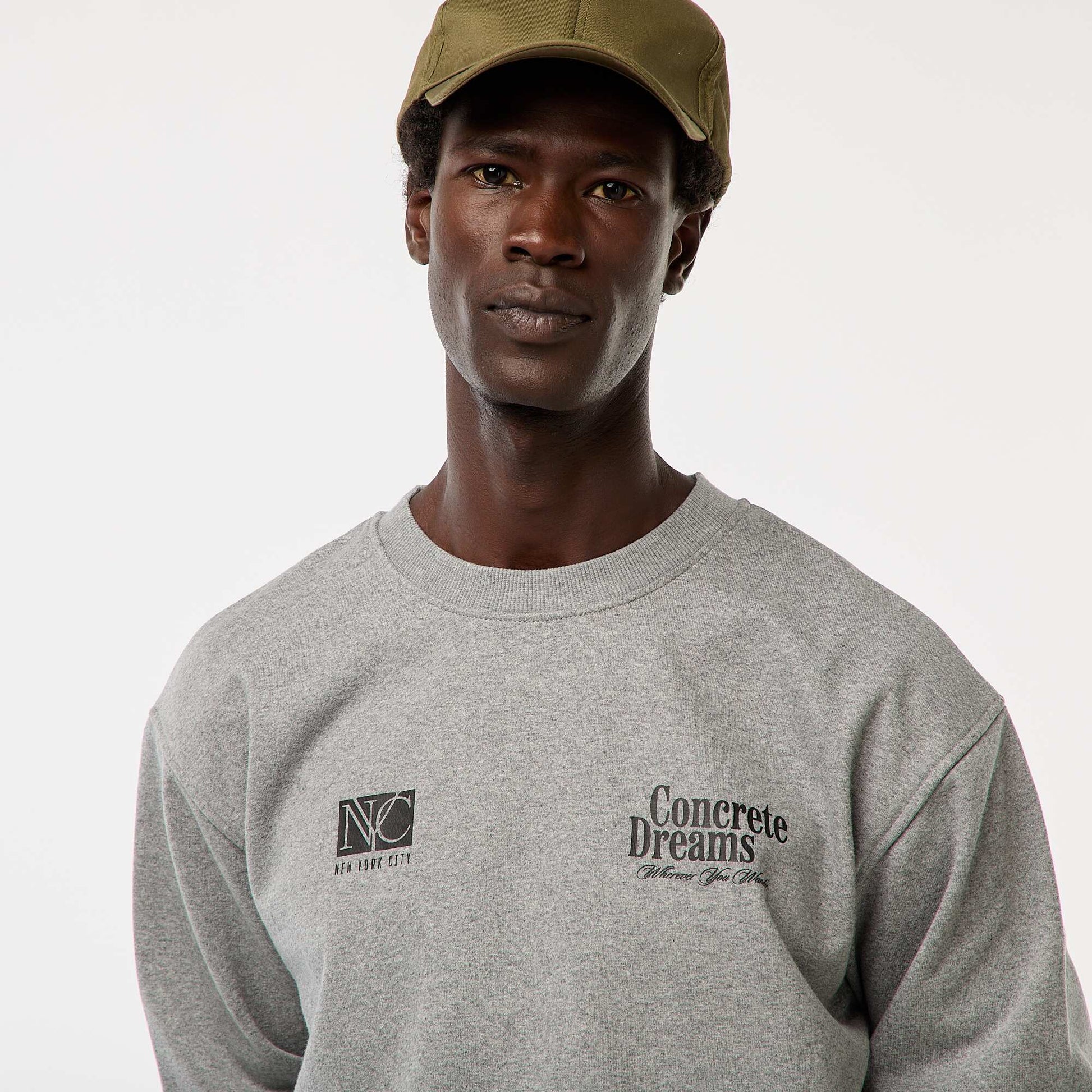 Pull en maille à col rond avec un imprimé recto-verso GRIS