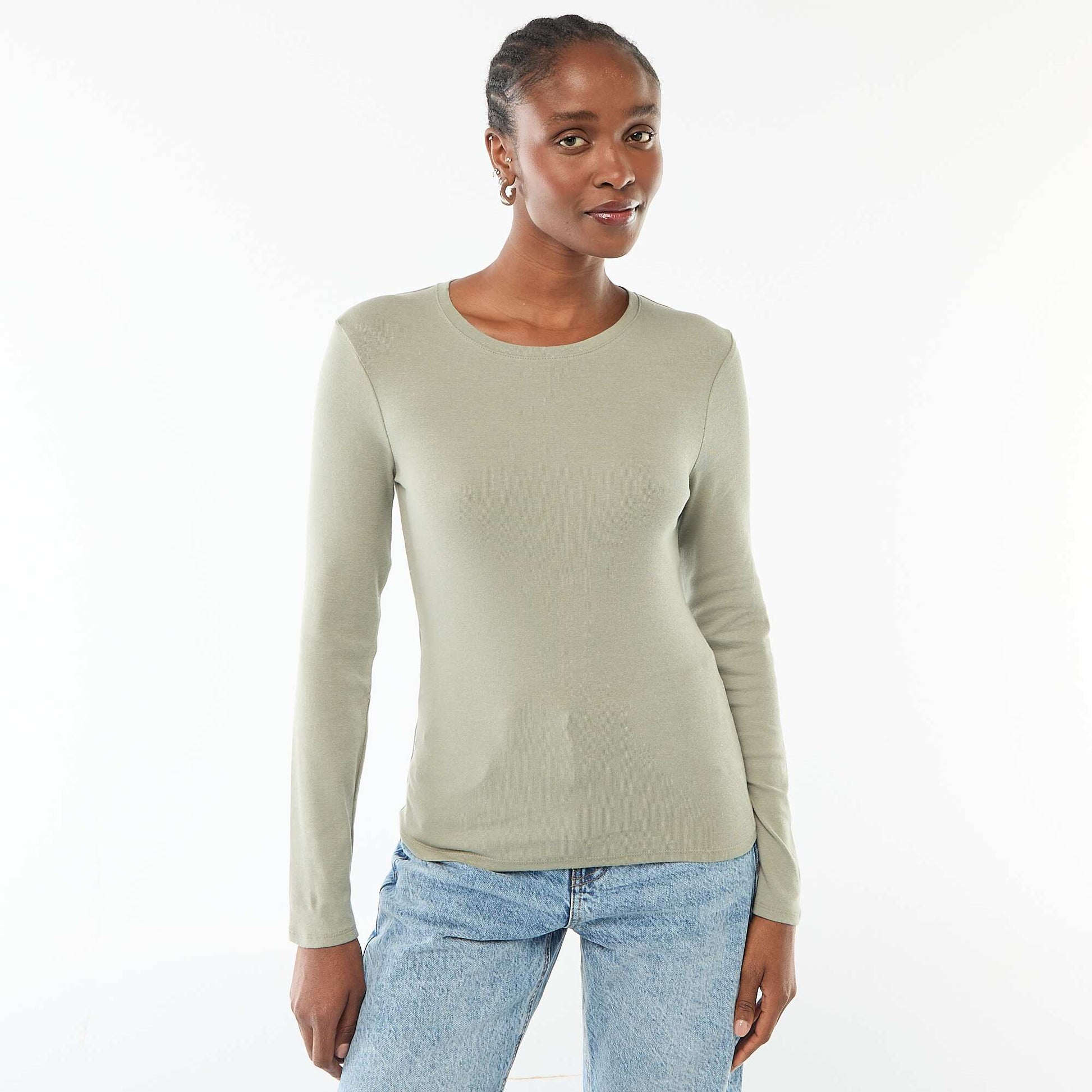 T-shirt à manches longues VERT