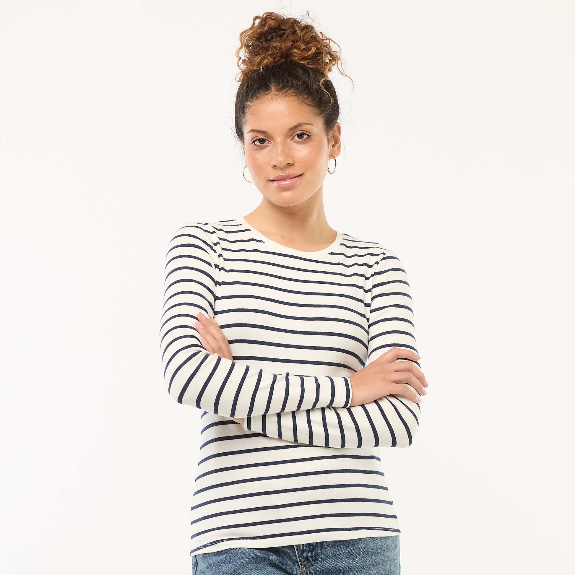 T-shirt à manches longues BLANC