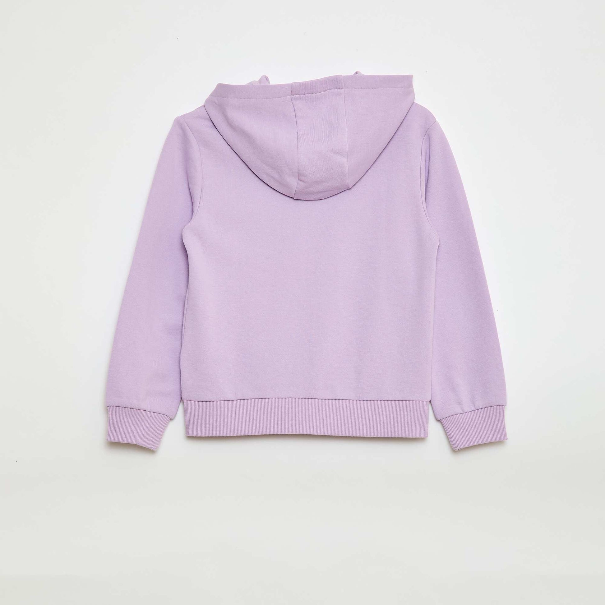 Sweat uni zippé à capuche VIOLET