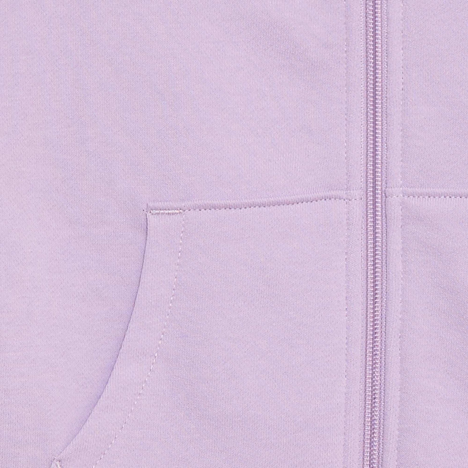 Sweat uni zippé à capuche VIOLET