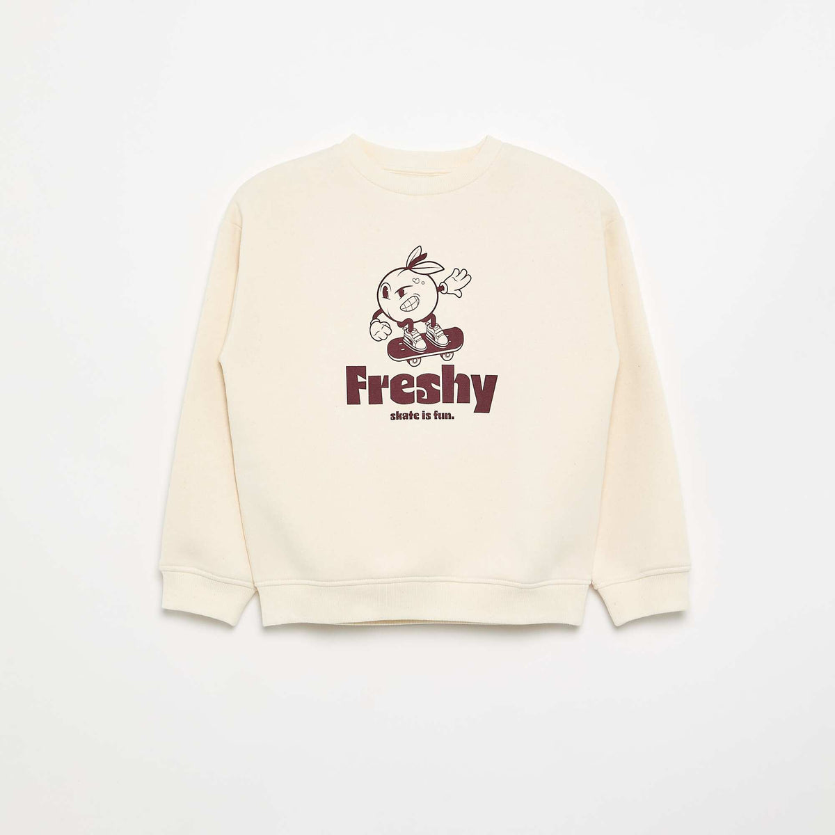 Sweat loose avec imprimé BEIGE