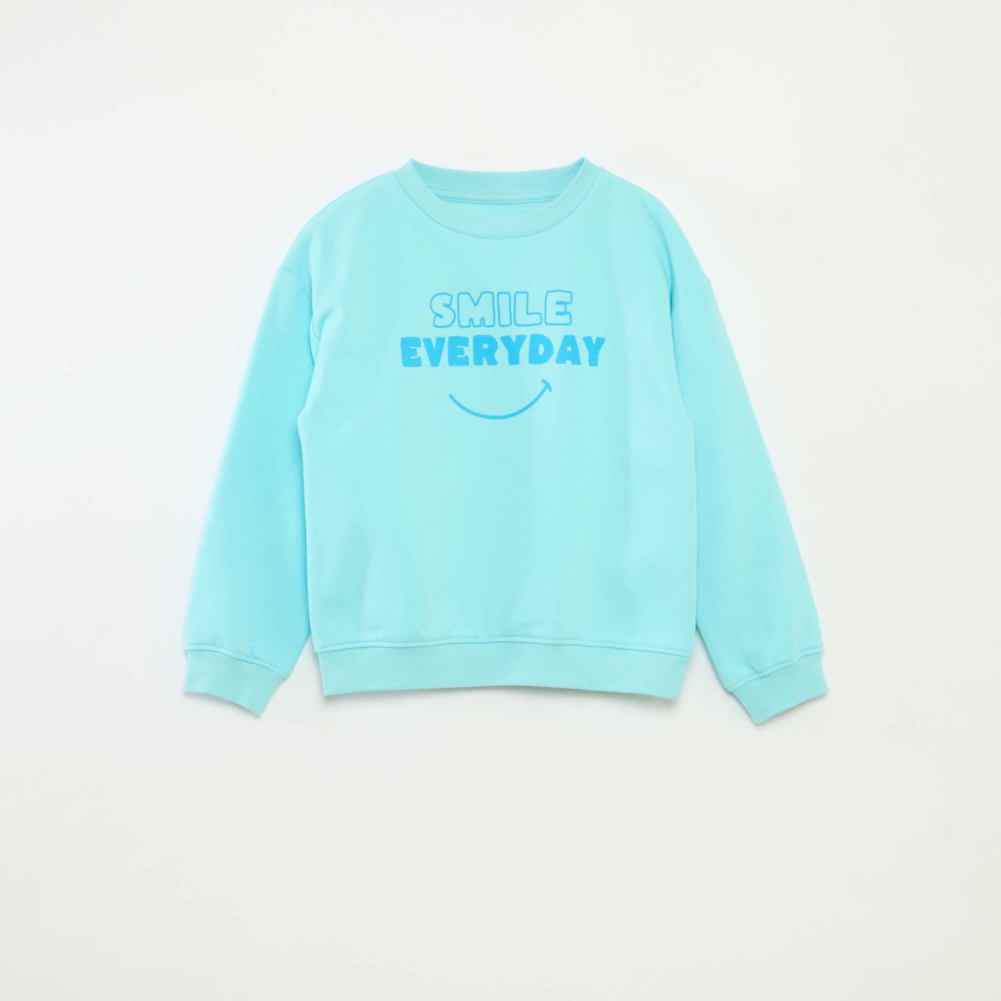 Sweat loose avec imprimé BLEU